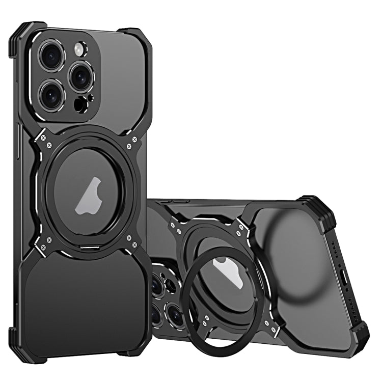 Mechanical Arm Borderless MagSafe Holder Metal Phone Case, For iPhone 13 Pro Max, For iPhone 13 Pro, For iPhone 13
