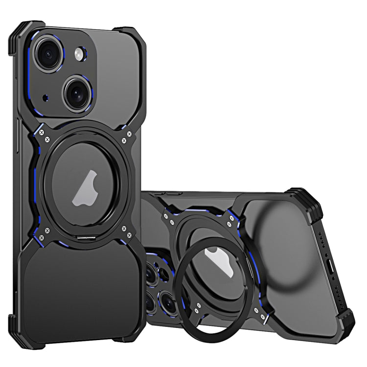 Mechanical Arm Borderless MagSafe Holder Metal Phone Case, For iPhone 13 Pro Max, For iPhone 13 Pro, For iPhone 13