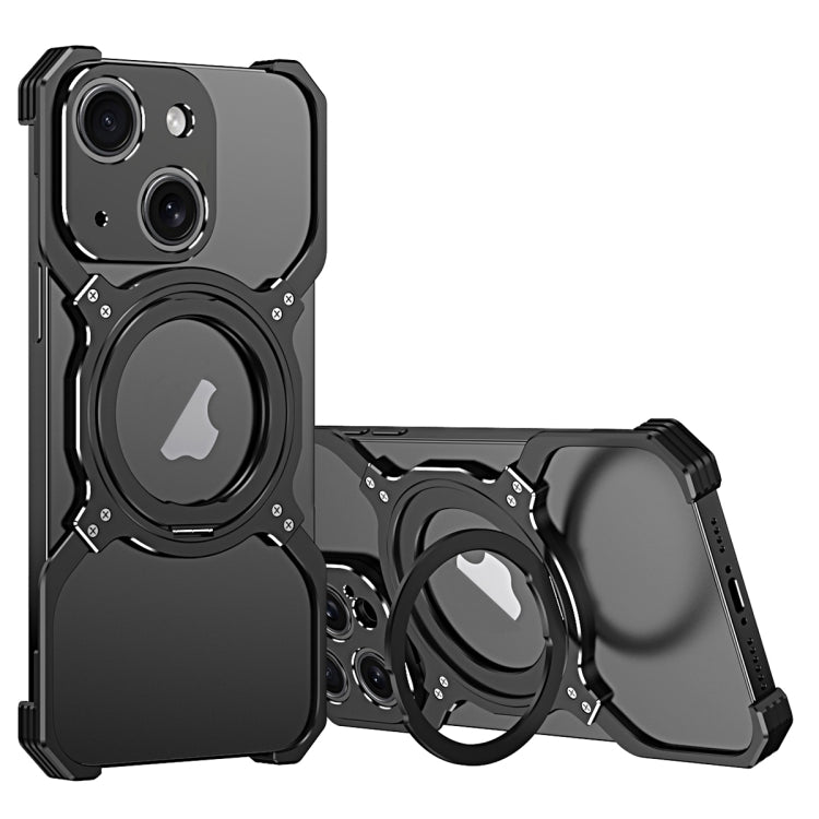 Mechanical Arm Borderless MagSafe Holder Metal Phone Case, For iPhone 13 Pro Max, For iPhone 13 Pro, For iPhone 13