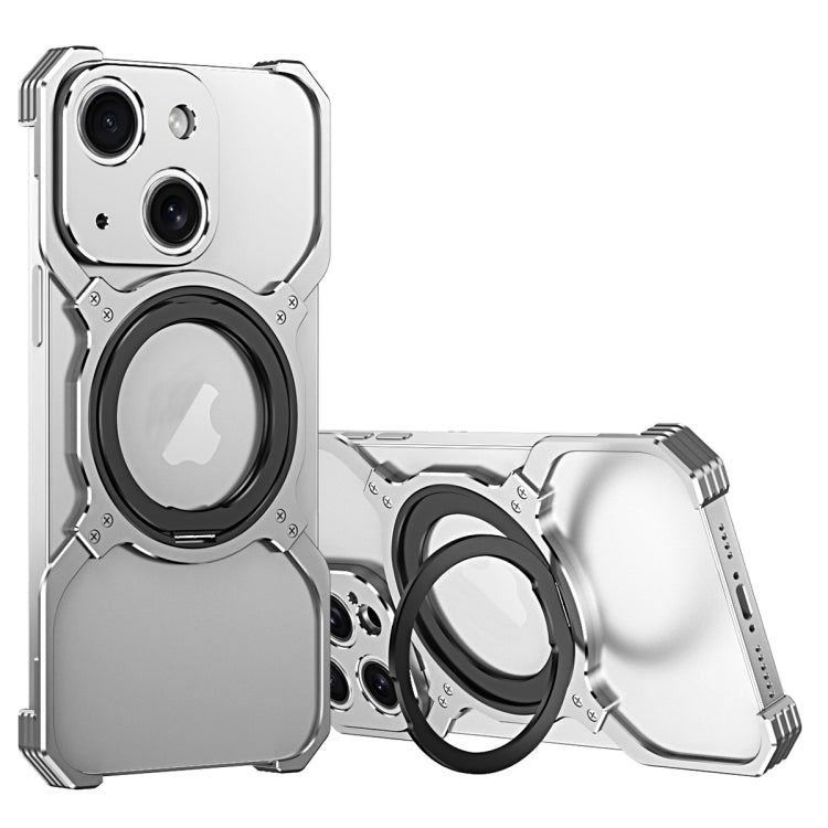 Mechanical Arm Borderless MagSafe Holder Metal Phone Case, For iPhone 13 Pro Max, For iPhone 13 Pro, For iPhone 13