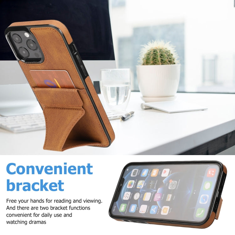 Ultra-thin Shockproof Phone Protective Case with Holder, For iPhone 15 Pro Max, For iPhone 15 Plus / 14 Plus, For iPhone 15