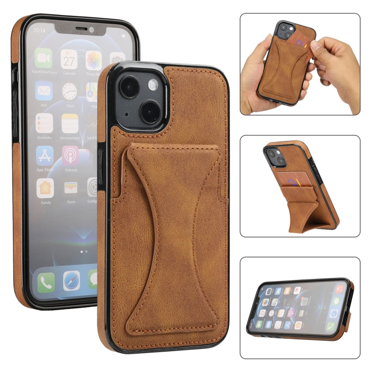 Ultra-thin Shockproof Phone Protective Case with Holder, For iPhone 15 Pro Max, For iPhone 15 Plus / 14 Plus, For iPhone 15
