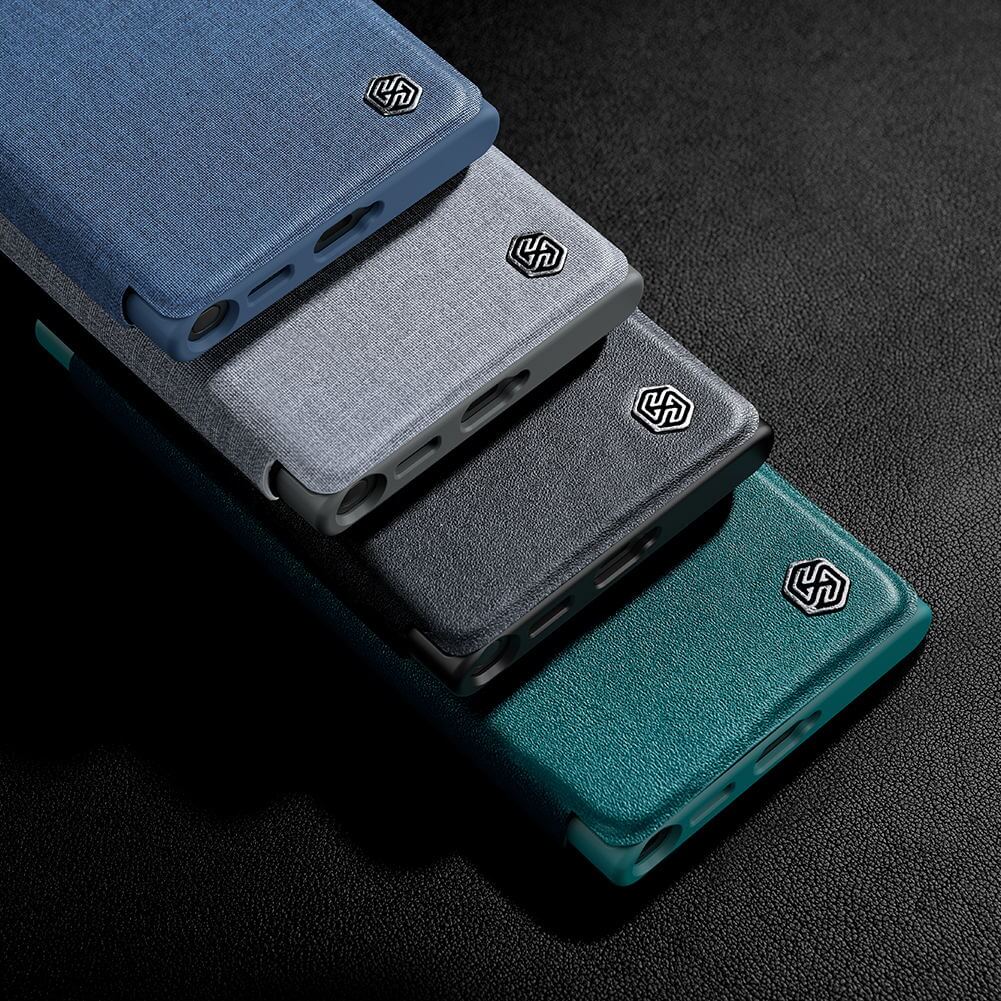 Nillkin Qin Pro Plain Leather + Cloth Case Samsung Galaxy S22 Ultra