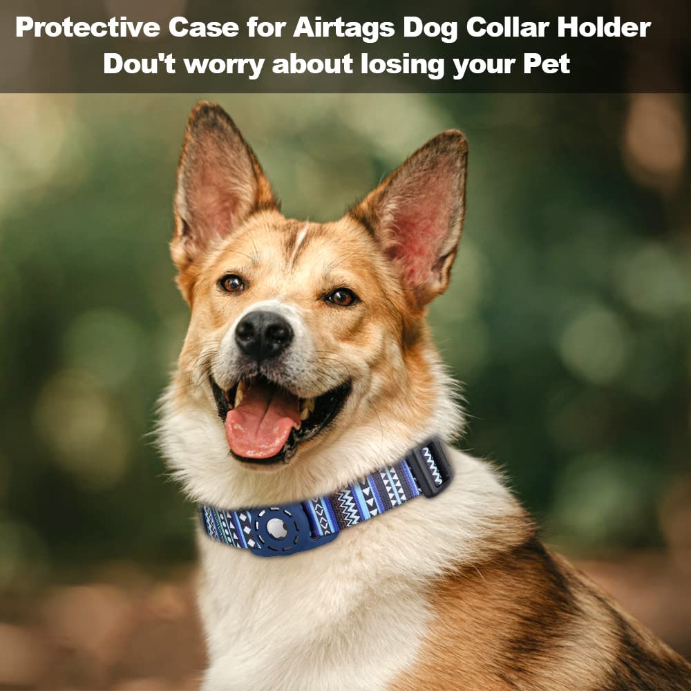 Geometric Print Ethnic Pet Collar for AirTag