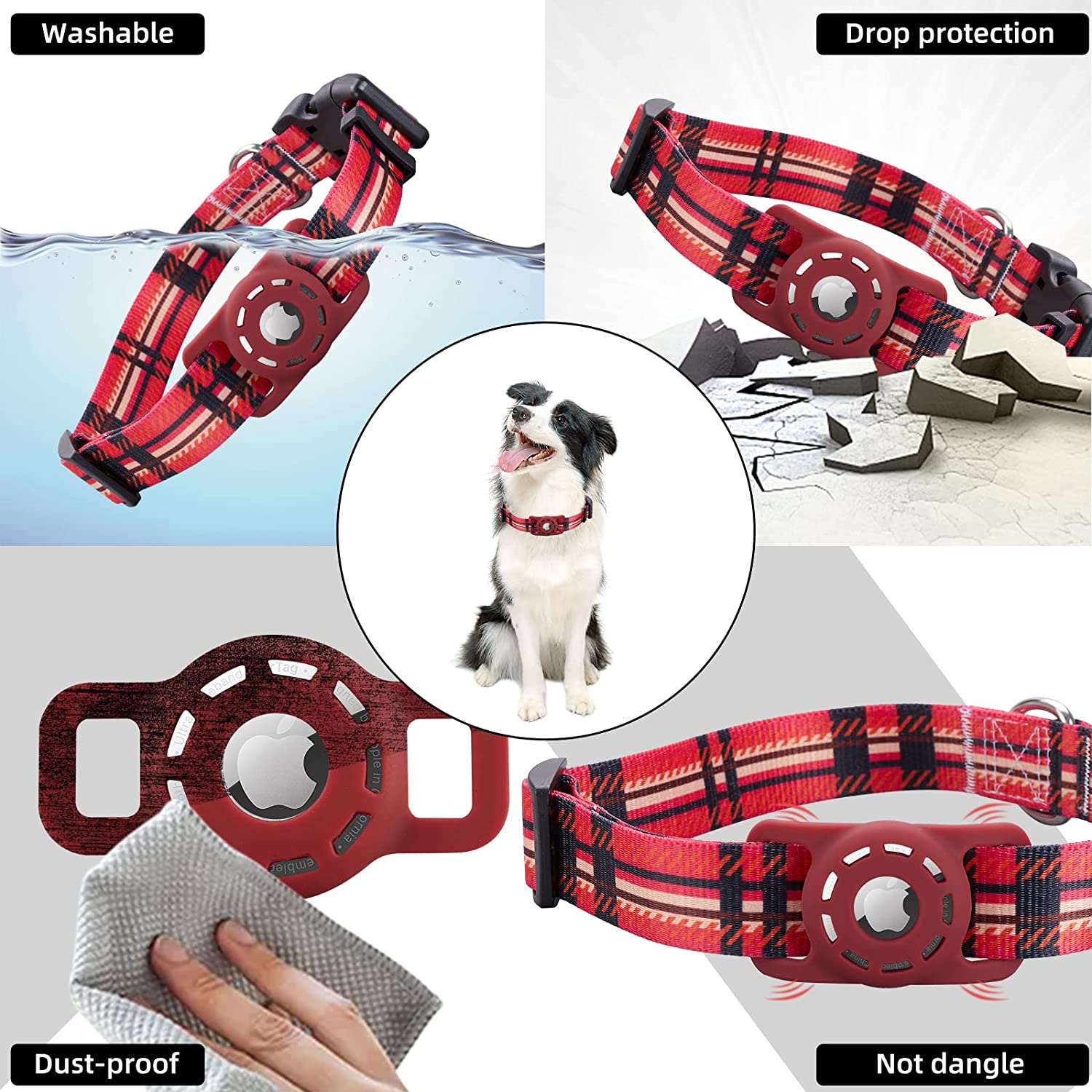 Geometric Print Ethnic Pet Collar for AirTag