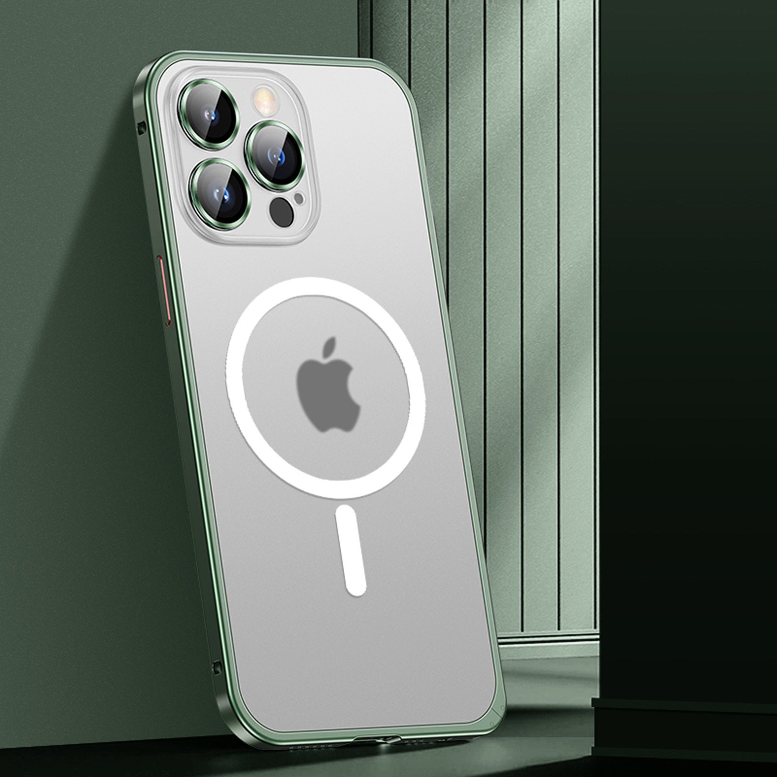 Spring Buckle Metal Frosted Magsafe Case iPhone 14 Pro Max