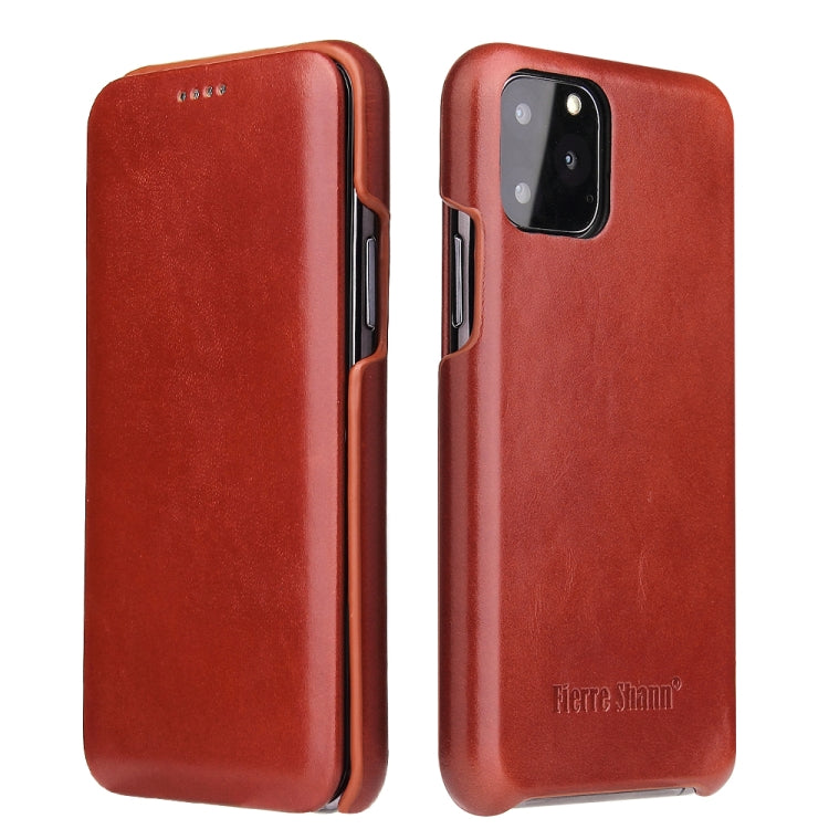 Fierre Shann Business Magnetic Flip Genuine Leather Case iPhone 11 Pro