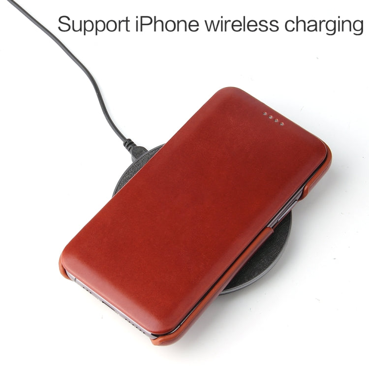 Fierre Shann Business Magnetic Flip Genuine Leather Case iPhone 11 Pro