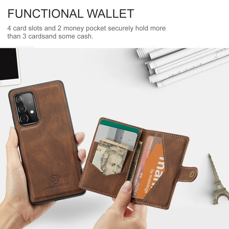 JEEHOOD Retro Magnetic Detachable Wallet Case Samsung A52 4G / 5G
