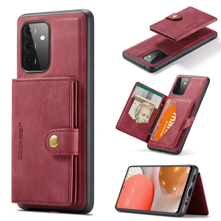 JEEHOOD Retro Magnetic Detachable Wallet Case Samsung A72 4G / 5G