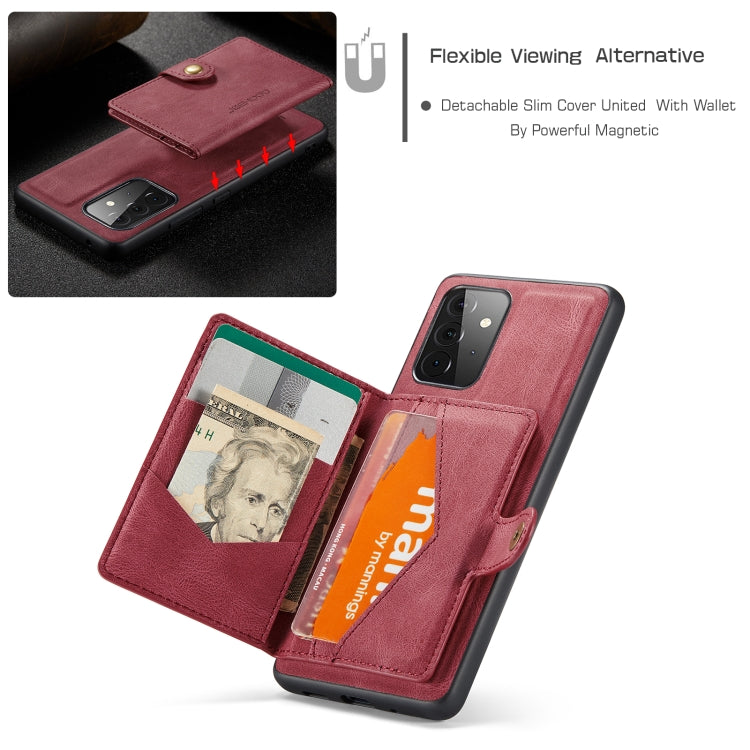 JEEHOOD Retro Magnetic Detachable Wallet Case Samsung A72 4G / 5G
