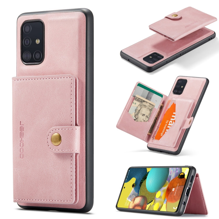JEEHOOD Retro Magnetic Detachable Wallet Case Samsung A51 5G