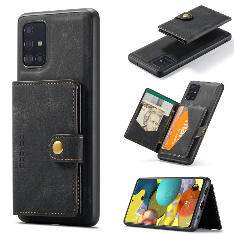 JEEHOOD Retro Magnetic Detachable Wallet Case Samsung A51 5G