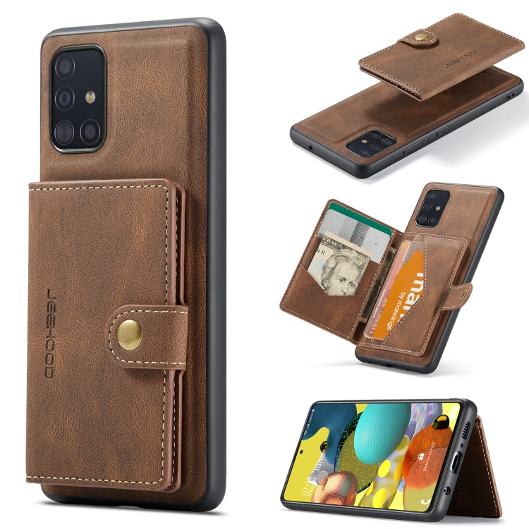 JEEHOOD Retro Magnetic Detachable Wallet Case Samsung A51 5G