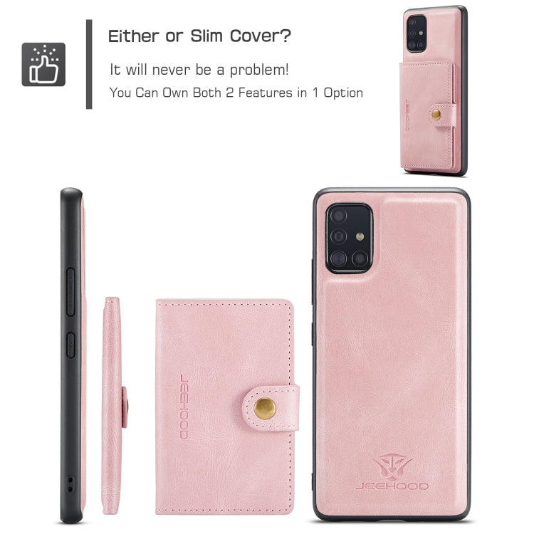 JEEHOOD Retro Magnetic Detachable Wallet Case Samsung A71 5G