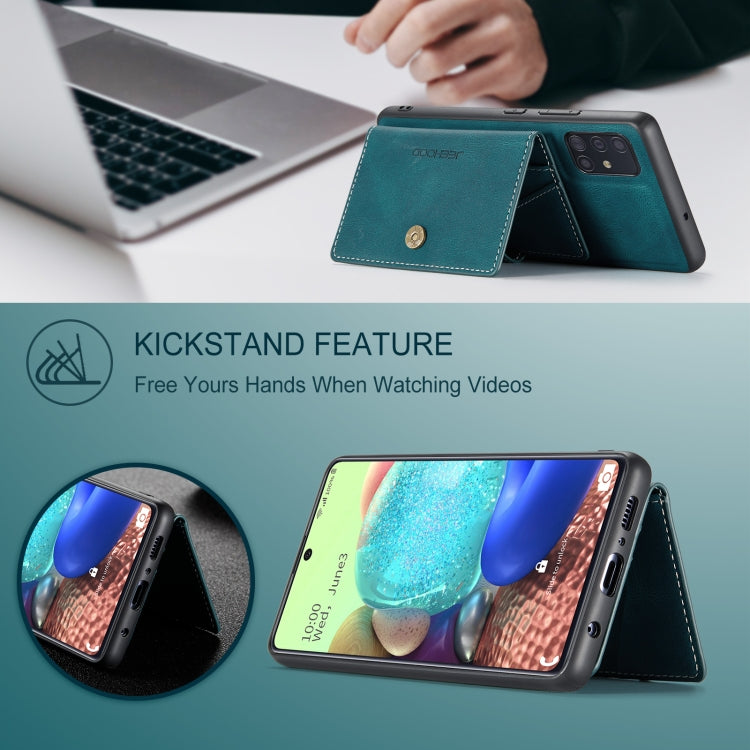 JEEHOOD Retro Magnetic Detachable Wallet Case Samsung A71 5G