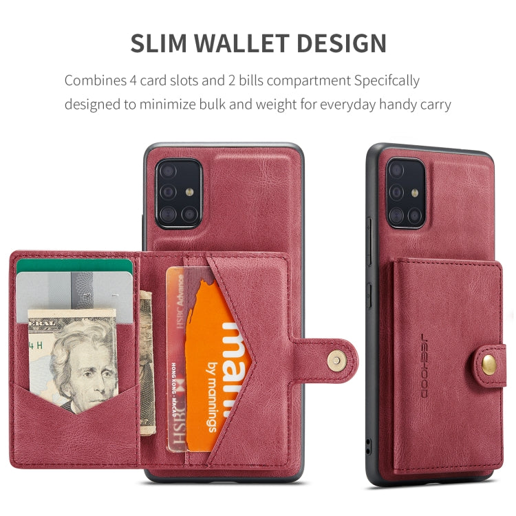 JEEHOOD Retro Magnetic Detachable Wallet Case Samsung A71 5G