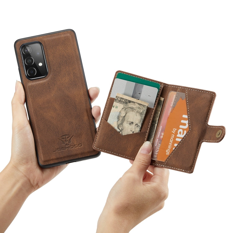JEEHOOD Retro Magnetic Detachable Wallet Case Samsung A32 5G