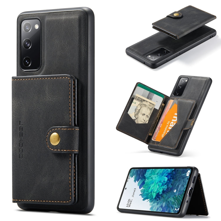JEEHOOD Retro Magnetic Detachable Wallet Case Samsung S20 Fe