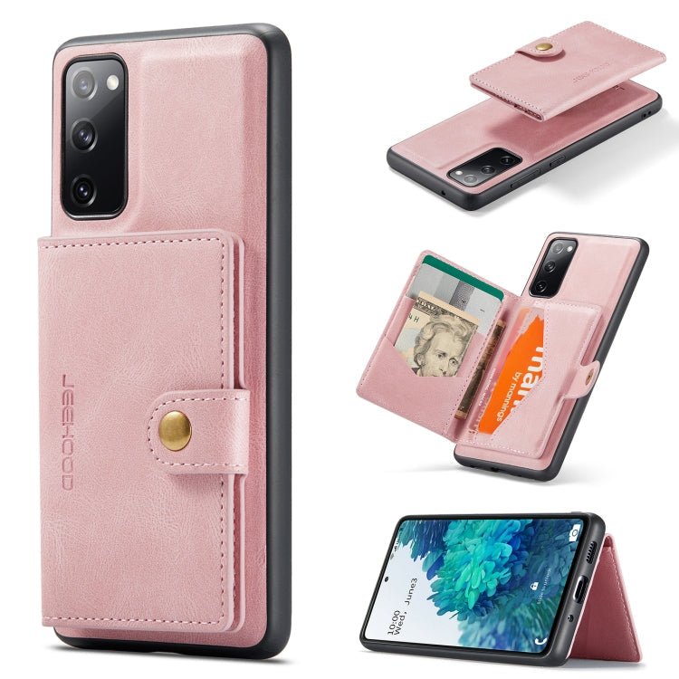 JEEHOOD Retro Magnetic Detachable Wallet Case Samsung S20 Fe