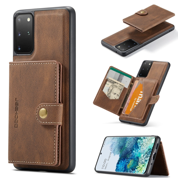 JEEHOOD Retro Magnetic Detachable Wallet Case Samsung S20+