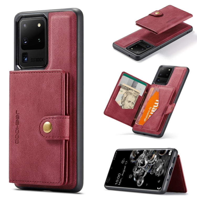 JEEHOOD Retro Magnetic Detachable Wallet Case Samsung S20 Ultra