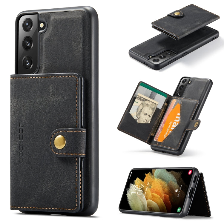 JEEHOOD Retro Magnetic Detachable Wallet Case Samsung S21 Fe