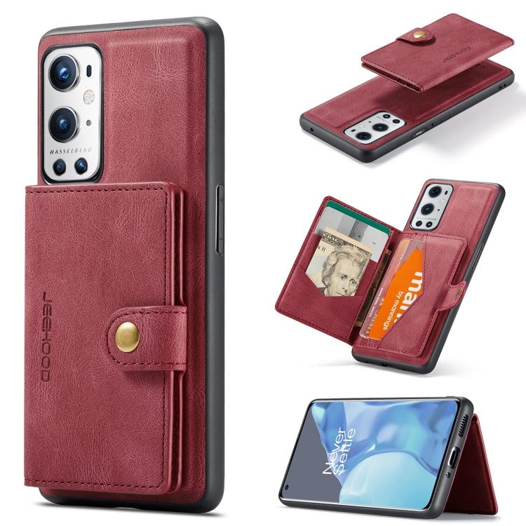 JEEHOOD Retro Magnetic Detachable Wallet Case OnePlus 9 Pro
