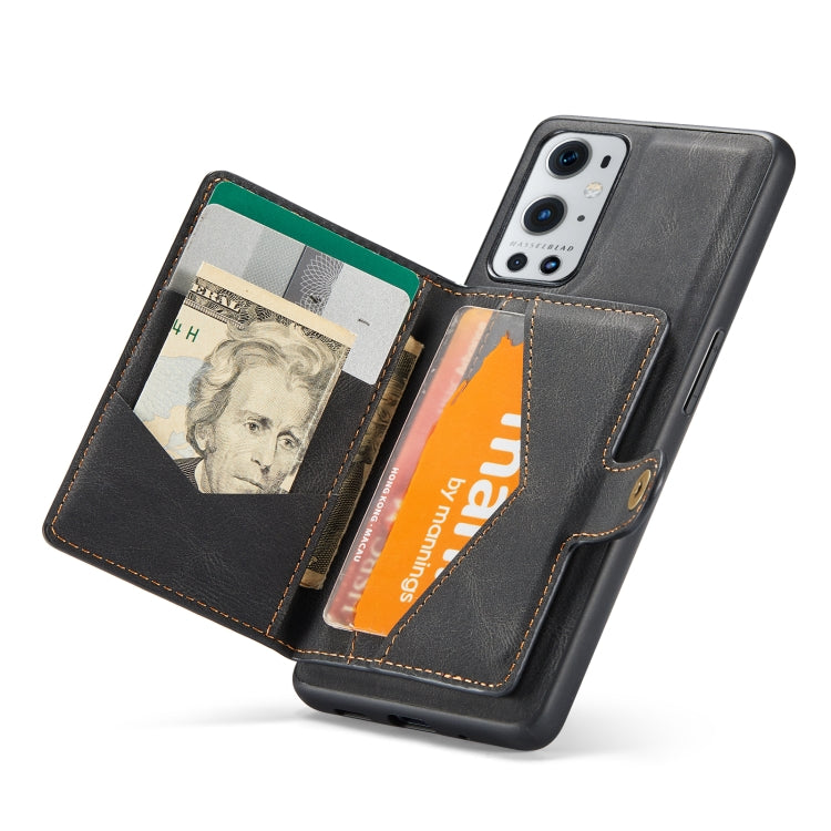 JEEHOOD Retro Magnetic Detachable Wallet Case OnePlus 9 Pro