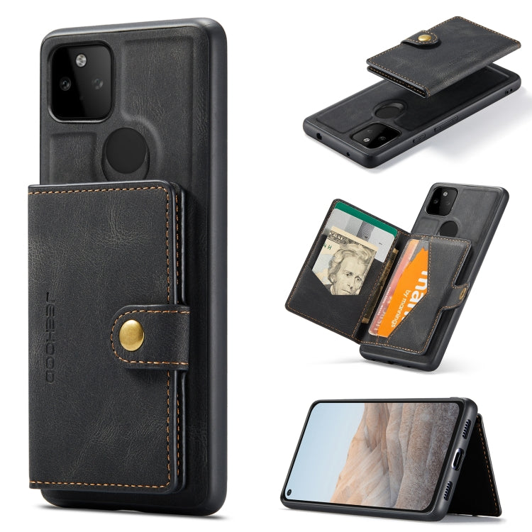 JEEHOOD Retro Magnetic Detachable Wallet Case Google Pixel 5A 5G