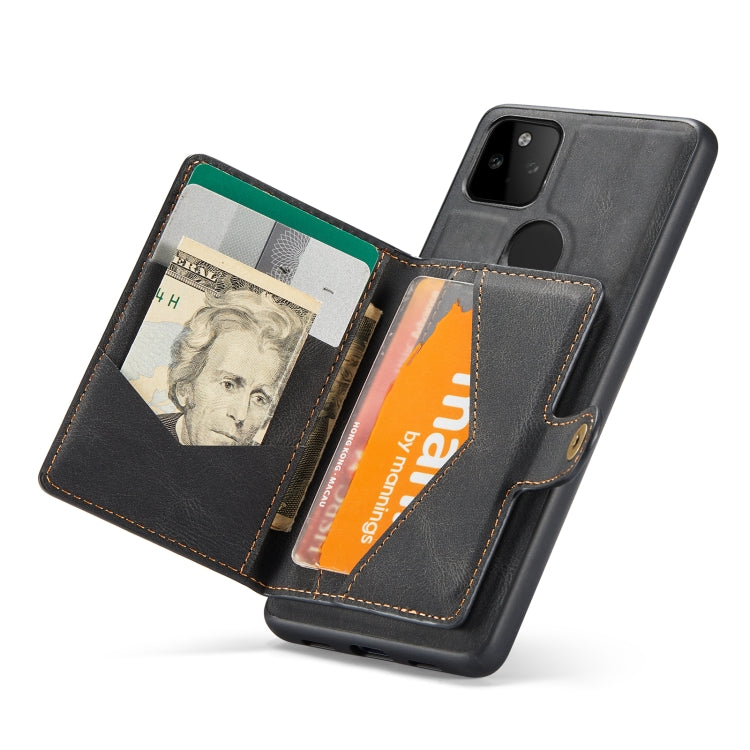 JEEHOOD Retro Magnetic Detachable Wallet Case Google Pixel 5A 5G