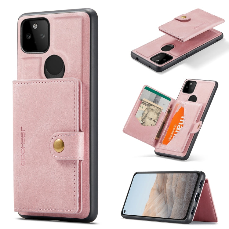 JEEHOOD Retro Magnetic Detachable Wallet Case Google Pixel 5A 5G