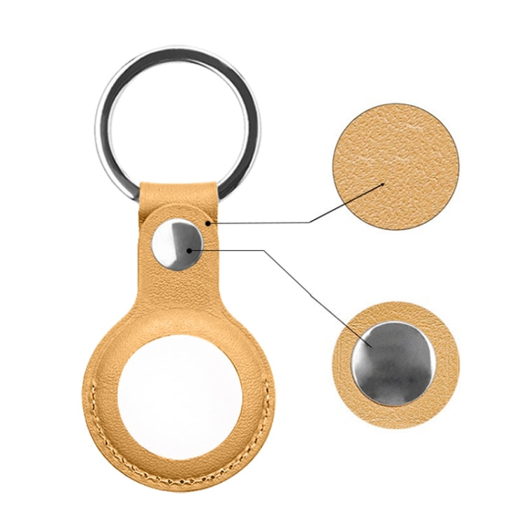 Mutural Leather Protective Case with Key Ring AirTag