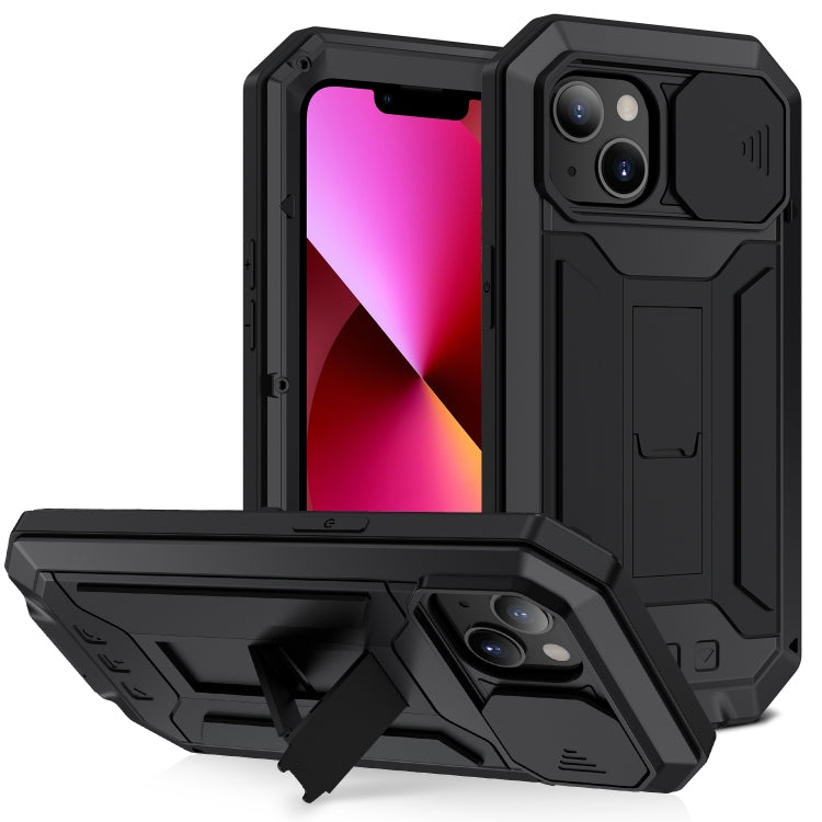 R-JUST Sliding Camera Metal + Silicone Case iPhone 13