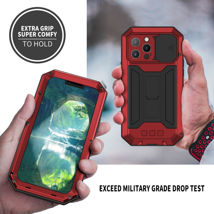 R-JUST Sliding Camera Metal + Silicone Case iPhone 13 Pro