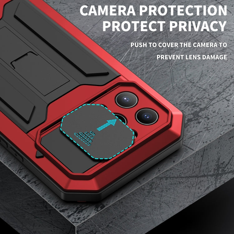 R-JUST Sliding Camera Metal + Silicone Case iPhone 13 Pro