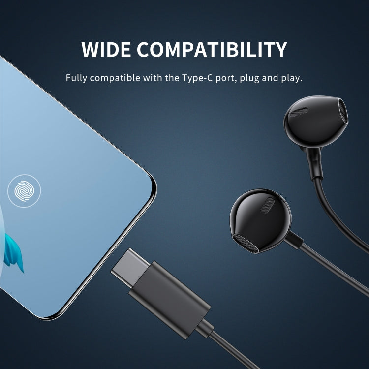 JOYROOM Type-C Semi-in-ear Wired Control Earphone JR-EC03