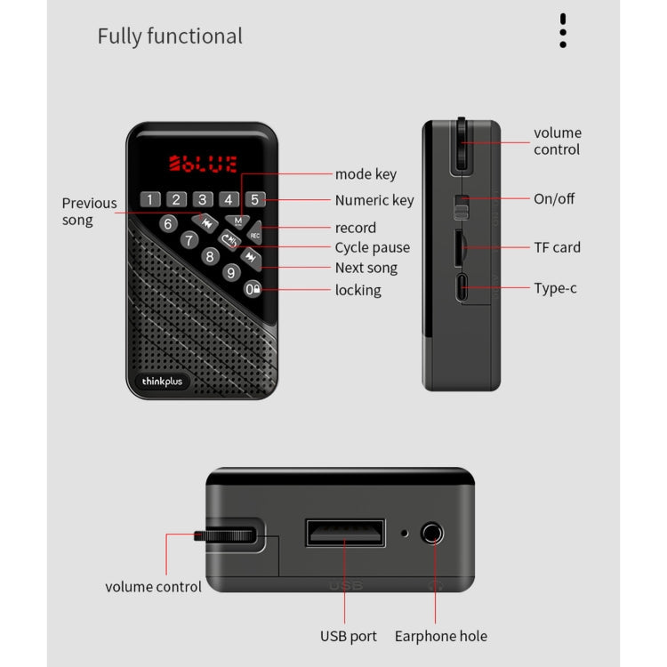 Lenovo R5 Mini Bluetooth Speaker Radio