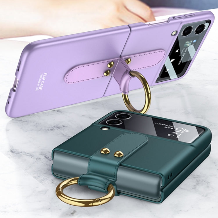 GKK Ultra-thin Full Coverage Flip Case with Ring Holder Samsung Z Flip3