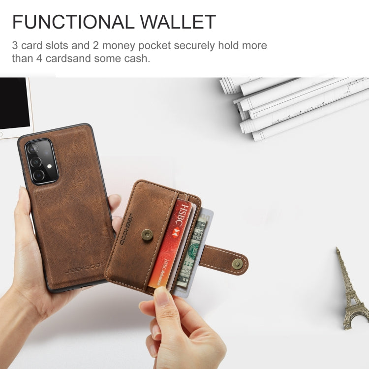 JEEHOOD RFID Blocking Anti-Theft Wallet Case Samsung A32 5G