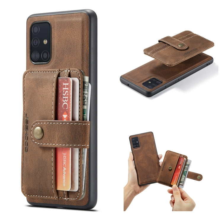 JEEHOOD RFID Blocking Anti-Theft Wallet Case Samsung A71 5G