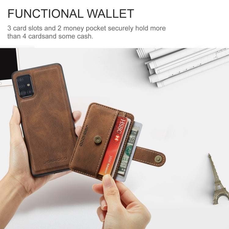 JEEHOOD RFID Blocking Anti-Theft Wallet Case Samsung A71 5G