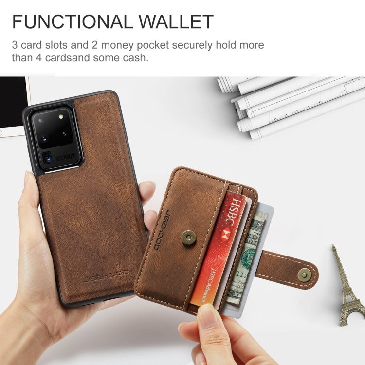 JEEHOOD RFID Blocking Anti-Theft Wallet Case Samsung Note 20 Ultra