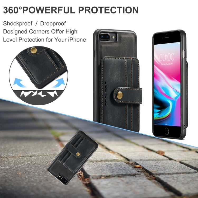 JEEHOOD RFID Blocking Anti-Theft Wallet Case iPhone 8+ / 7+