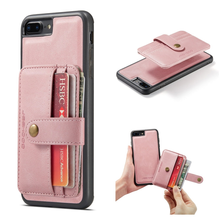 JEEHOOD RFID Blocking Anti-Theft Wallet Case iPhone 8+ / 7+