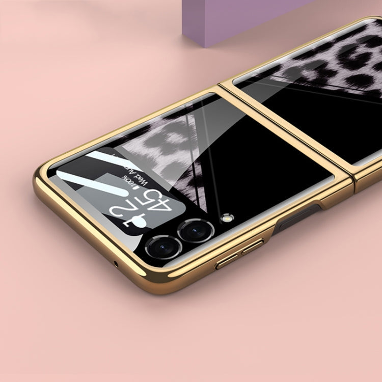 GKK Texture Pattern Electroplating Tempered Glass Case Samsung Z Flip3