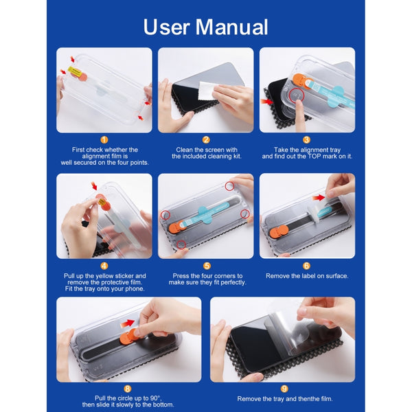 JoyRoom Easy Install Tempered Glass Screen iPhone (2PCS)