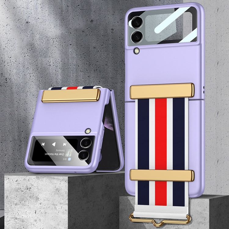 GKK Ultra-thin Full Phone Flip Case with Color Wristband Samsung Z Flip3