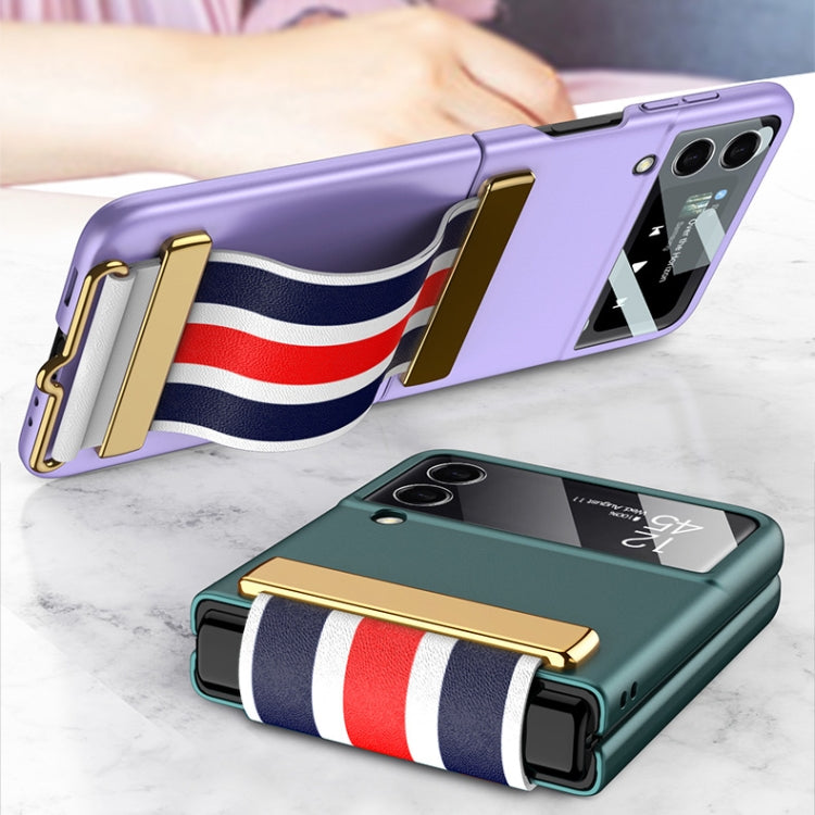 GKK Ultra-thin Full Phone Flip Case with Color Wristband Samsung Z Flip3
