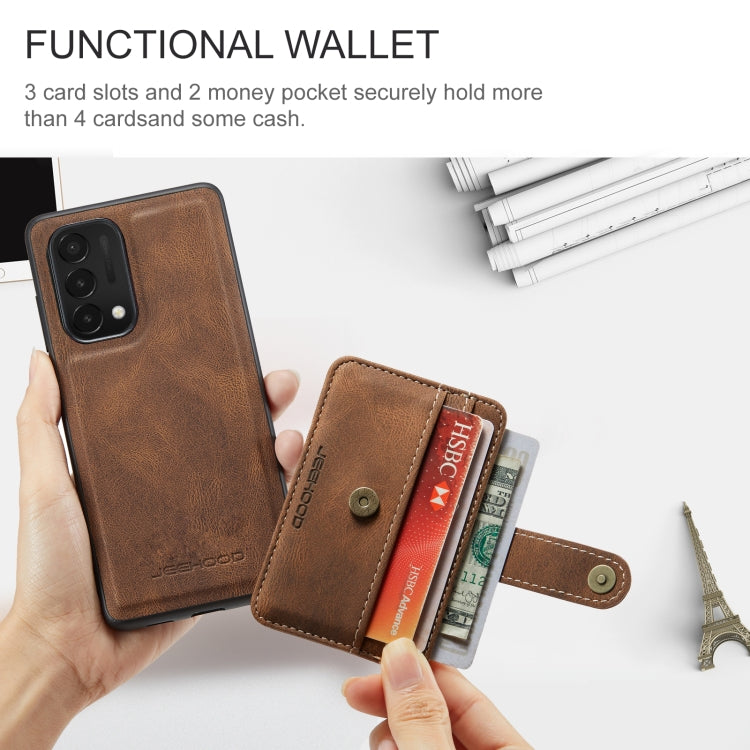 JEEHOOD RFID Blocking Anti-Theft Wallet Case OnePlus Nord N200 5G